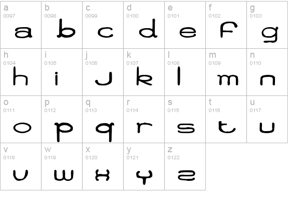 Jamiro lowercase a-z preview