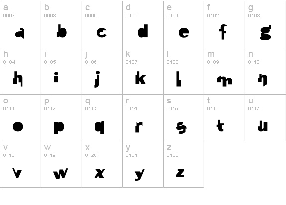 Janaki-Black lowercase a-z preview