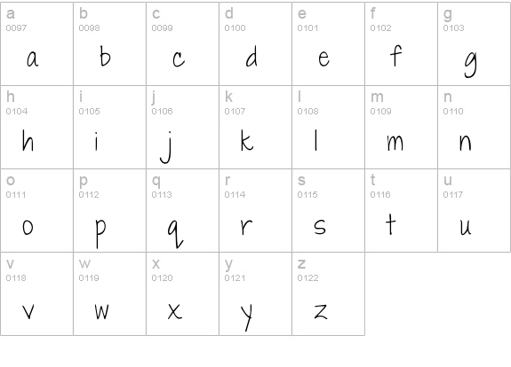 Janda Swirly Twirly lowercase a-z preview