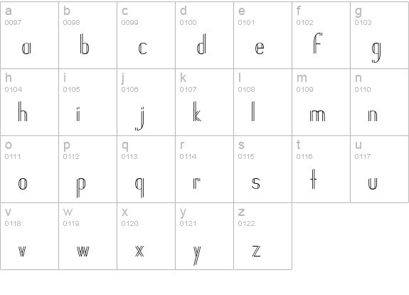 Janesville 51 lowercase a-z preview