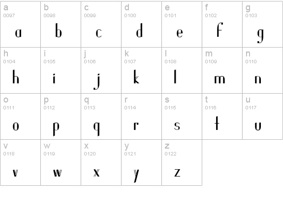 Janesville 51 Bold lowercase a-z preview