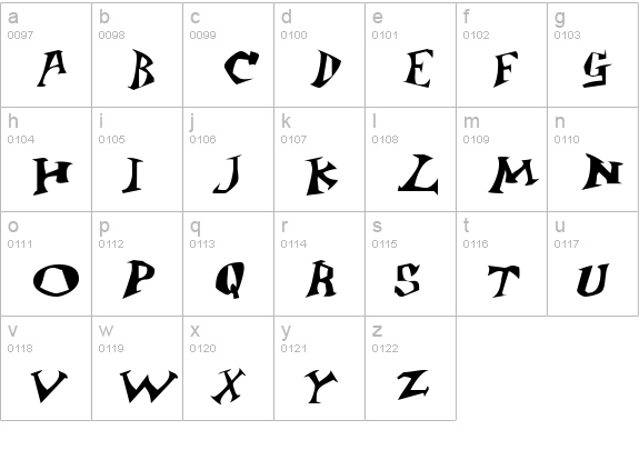 Jangly Bounce lowercase a-z preview