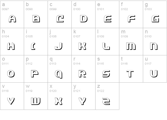 Jannisaries Shadow lowercase a-z preview