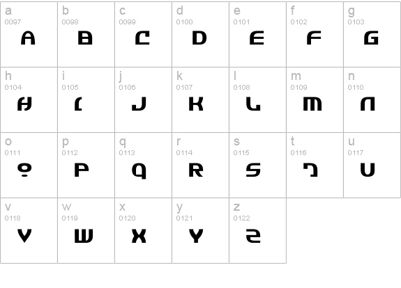 Jannisary Extra lowercase a-z preview