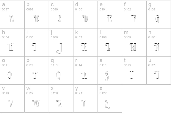 JanuaryOpen lowercase a-z preview