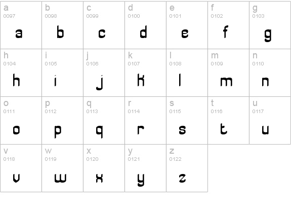 Jargon BRK lowercase a-z preview