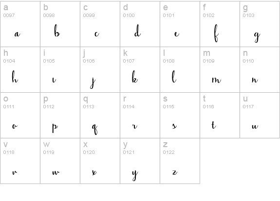 Jasmine Reminiscentse Bold lowercase a-z preview