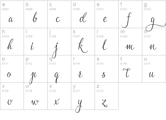 Jasminum lowercase a-z preview