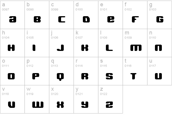 Jawbreaker Hard BRK lowercase a-z preview