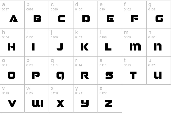 Jeebra lowercase a-z preview