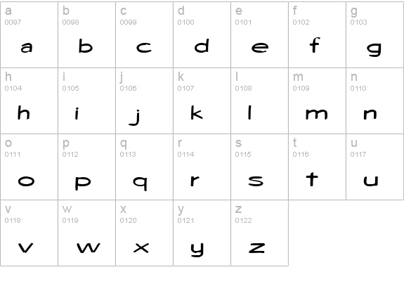 Jeff-Chris Bold lowercase a-z preview