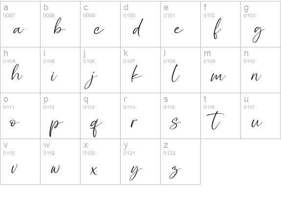 Jellovy Switch Font lowercase a-z preview