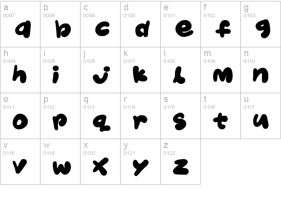 Jelly Kids
 lowercase a-z preview
