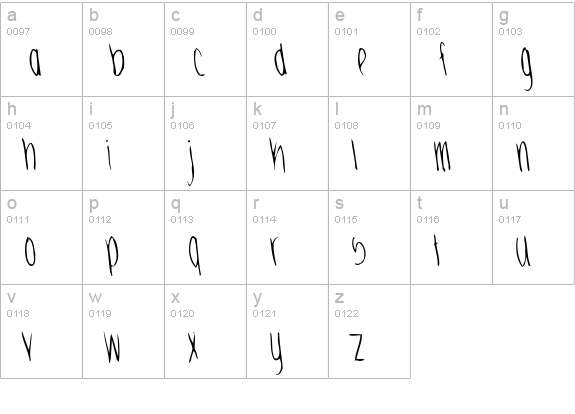 Jenna lowercase a-z preview