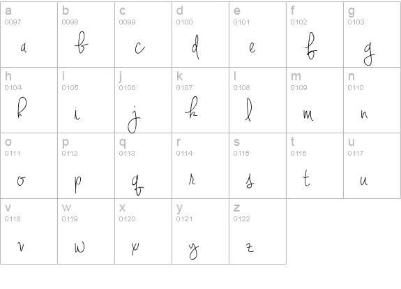 Jennifer Lynne lowercase a-z preview