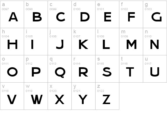 Jera Sans JL lowercase a-z preview