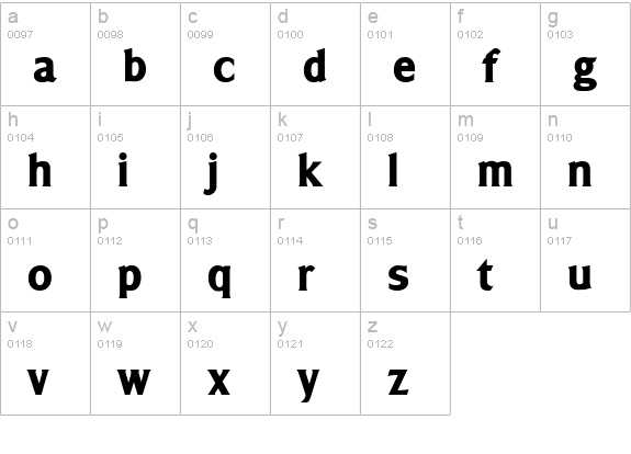 Jeremiah lowercase a-z preview