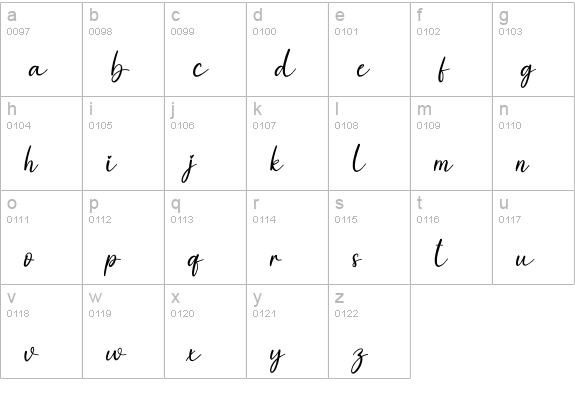 Jesika lowercase a-z preview