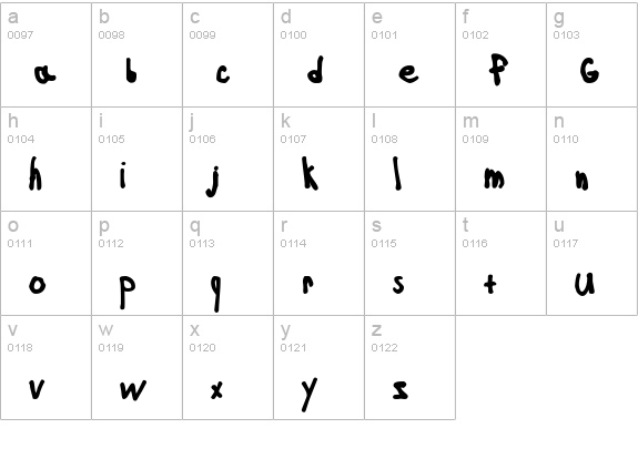 Jessica Bold lowercase a-z preview