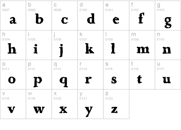 JessicaRandom-Xbold-Regular lowercase a-z preview