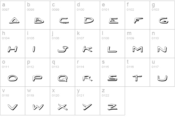 Jetta Shadow lowercase a-z preview