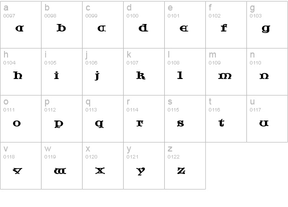 JF Cotswold Leaves lowercase a-z preview