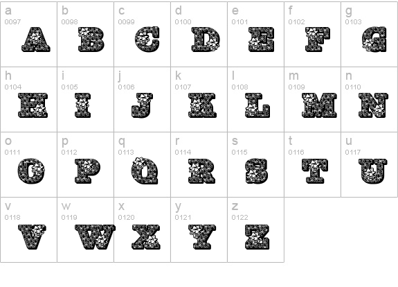 JFHollyBows lowercase a-z preview
