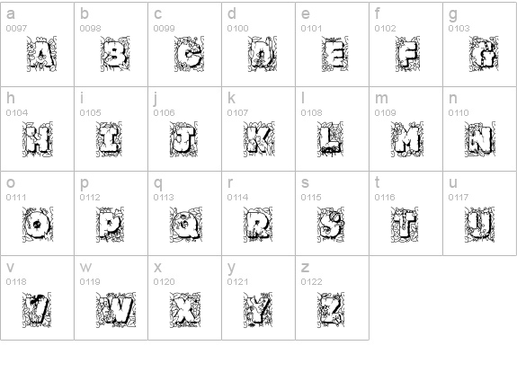 JFJungleRock lowercase a-z preview