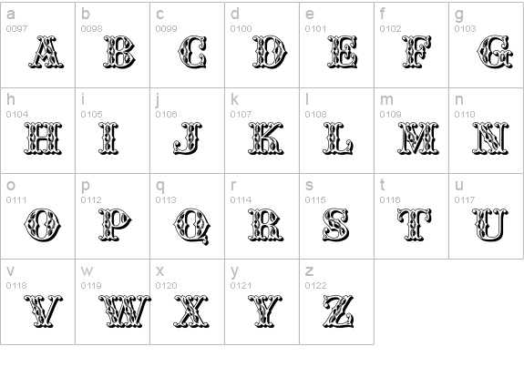 JFWinterFair lowercase a-z preview