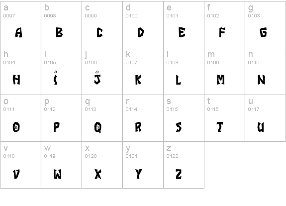 JI Fajita lowercase a-z preview