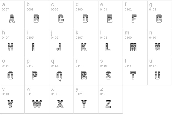 Jim Dandy2D lowercase a-z preview
