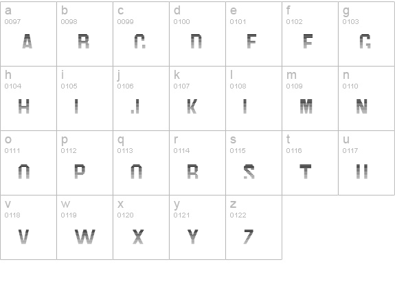 Jim DandyShading lowercase a-z preview