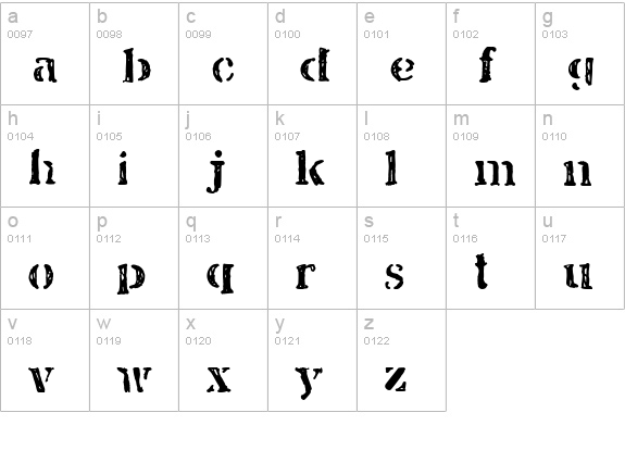 JJStencil Wet lowercase a-z preview