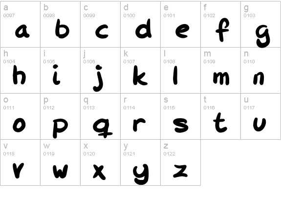 JLEE lowercase a-z preview