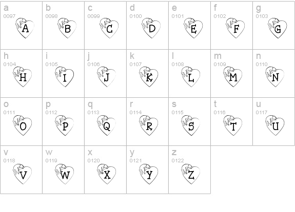 JLR Cat Nap lowercase a-z preview