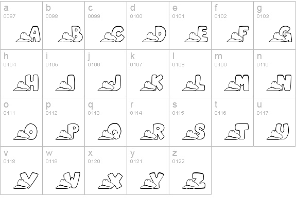 JLR Easter Peeps lowercase a-z preview