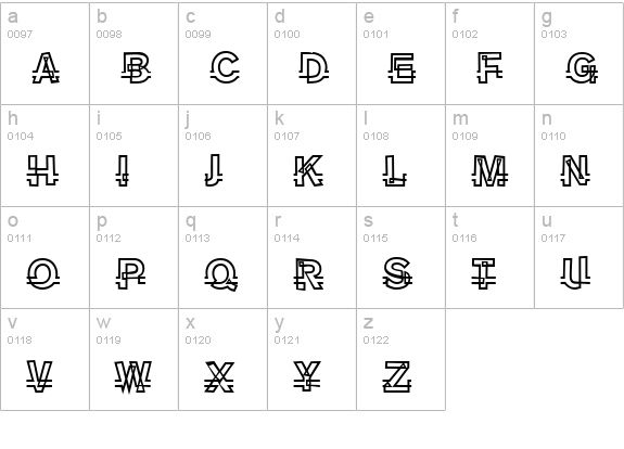 Joggle Regular lowercase a-z preview