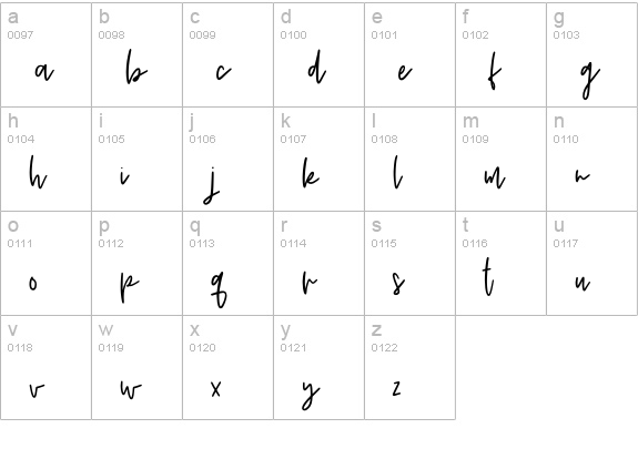 John Wick lowercase a-z preview