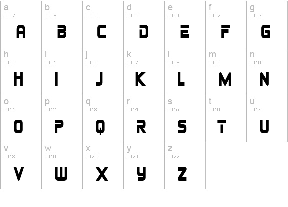 Johnny Fever lowercase a-z preview