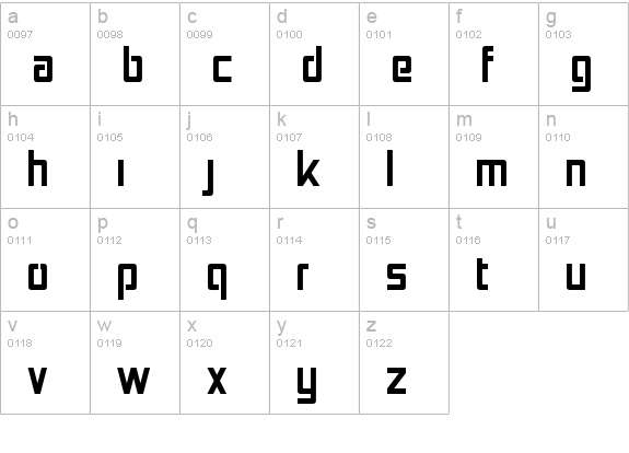 Jolana lowercase a-z preview