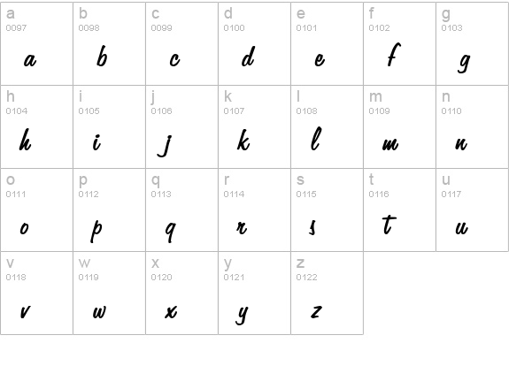 Jonathan lowercase a-z preview