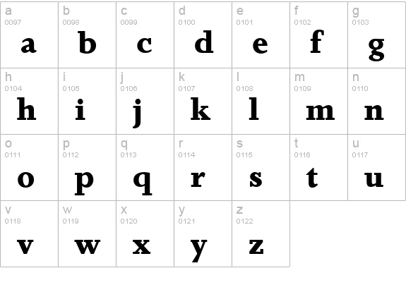 Josie-Bold lowercase a-z preview