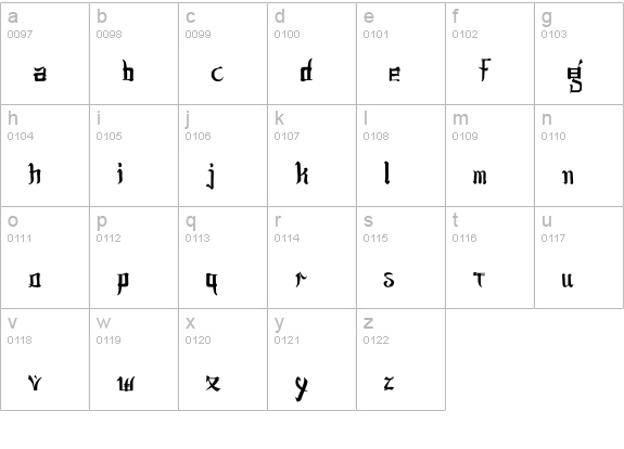 jsa lovechinese lowercase a-z preview