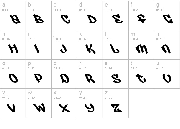 Judas lowercase a-z preview