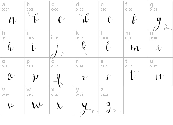 Judy lowercase a-z preview