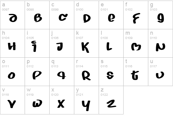 Juice lowercase a-z preview
