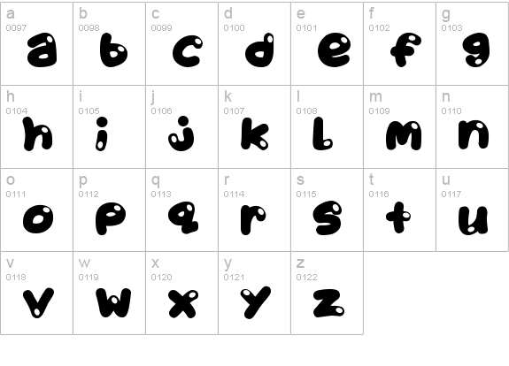 Juicy Fruity lowercase a-z preview