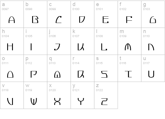 Jumptroops Condensed lowercase a-z preview