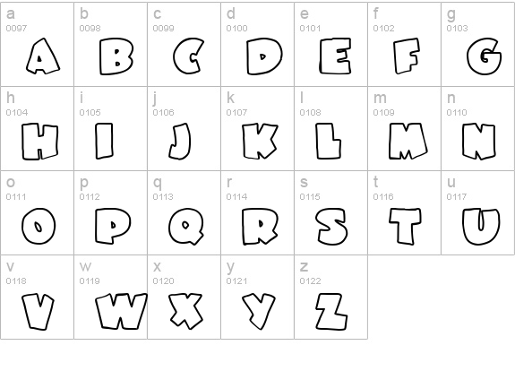 JuneBug lowercase a-z preview