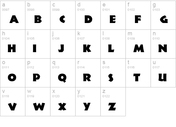 Jungle Fever NF lowercase a-z preview